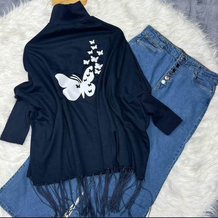 Cap Shawl & Premium Denim Duo" 🖤❄️